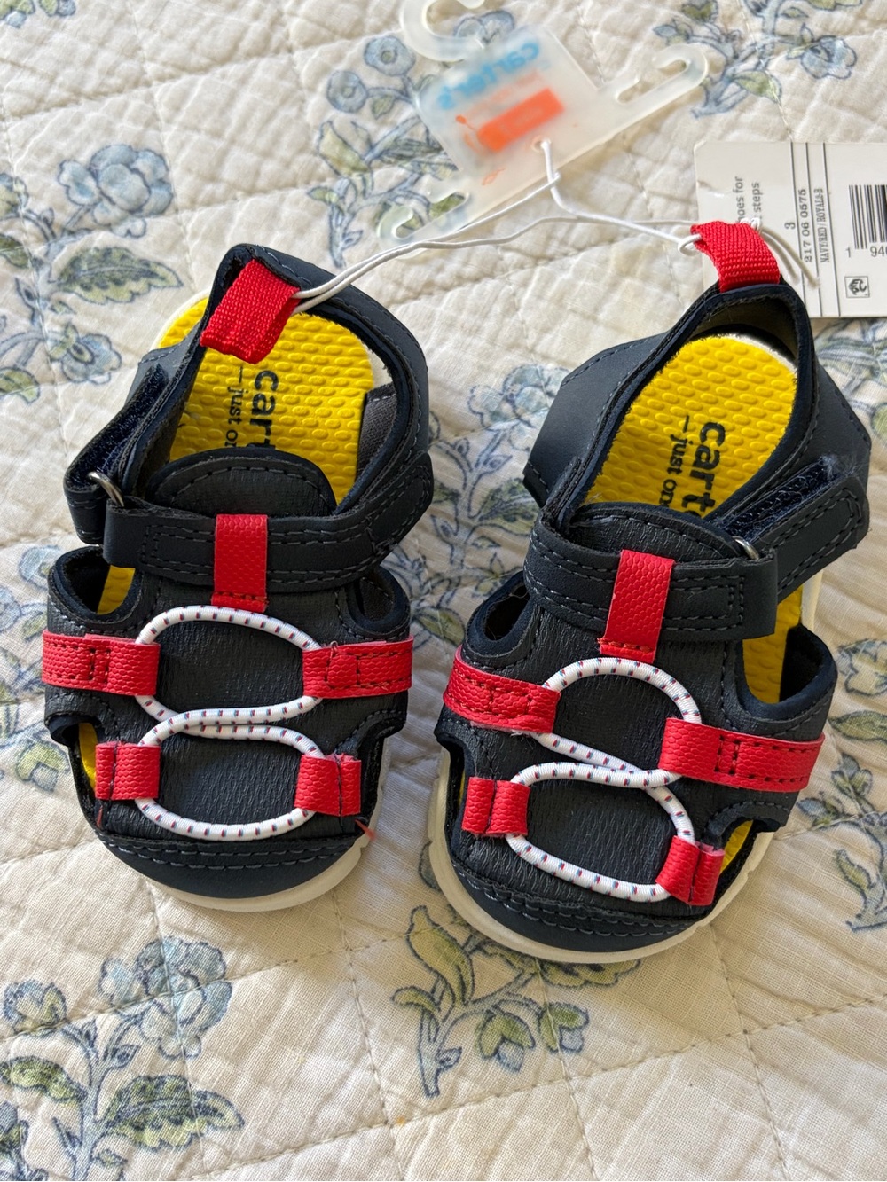 Carter's Navy, Red and Yellow Toddler Active Sandals